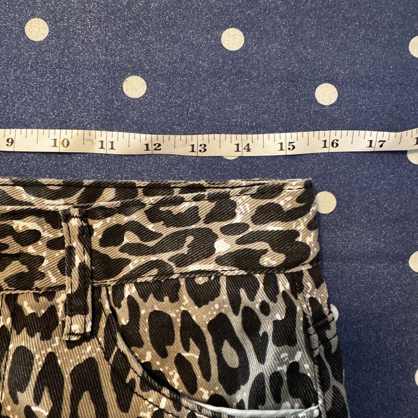 denim leopard skirt