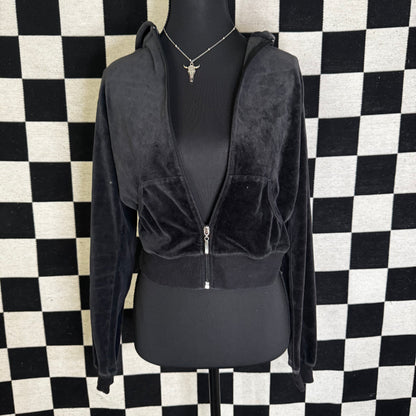 BLACK SWEATSUIT TOP