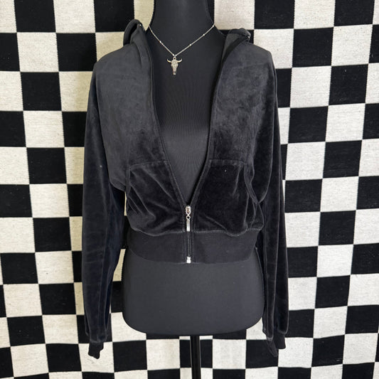 BLACK SWEATSUIT TOP