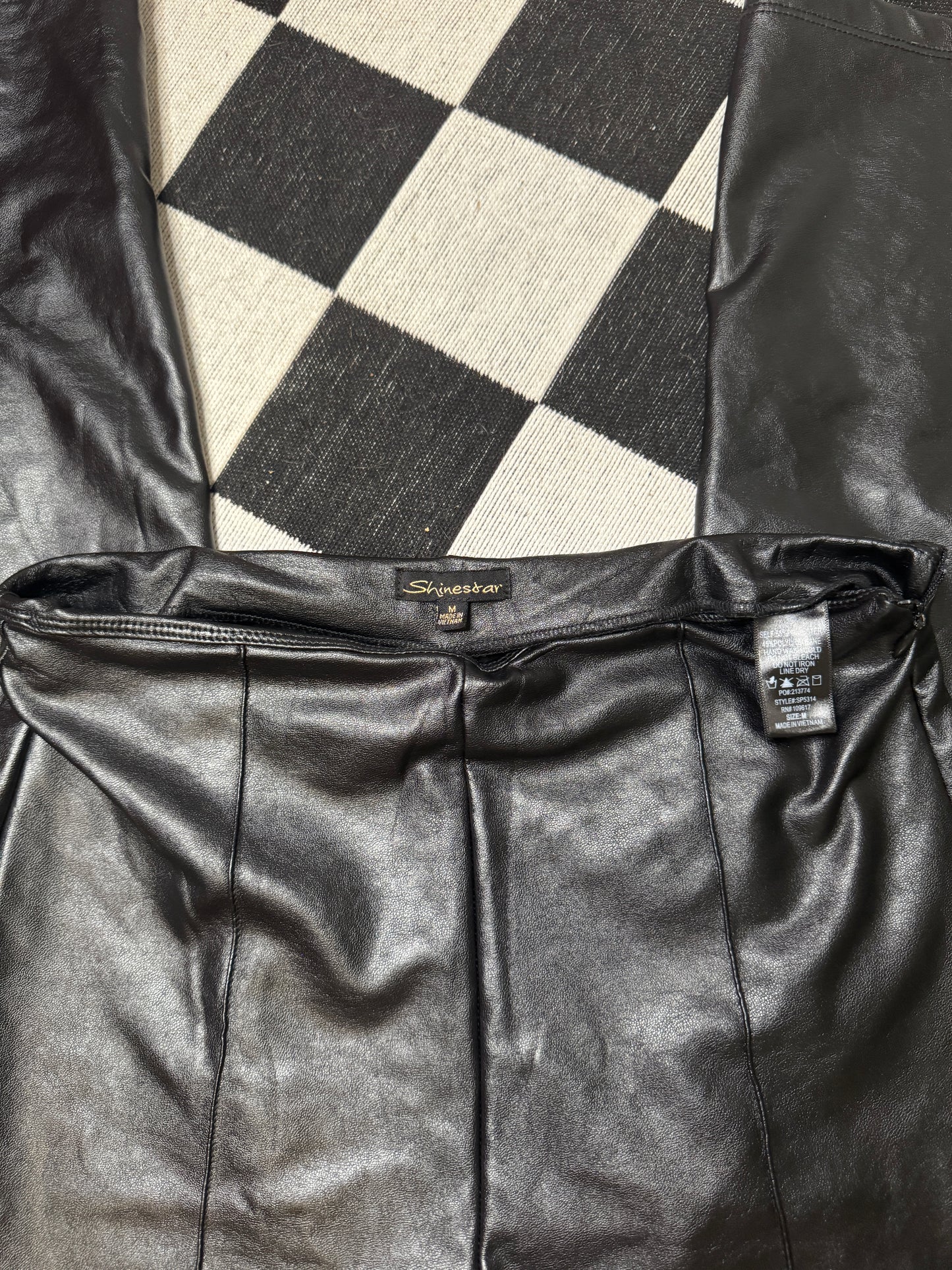 High waisted Leather pants