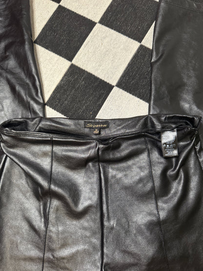 High waisted Leather pants