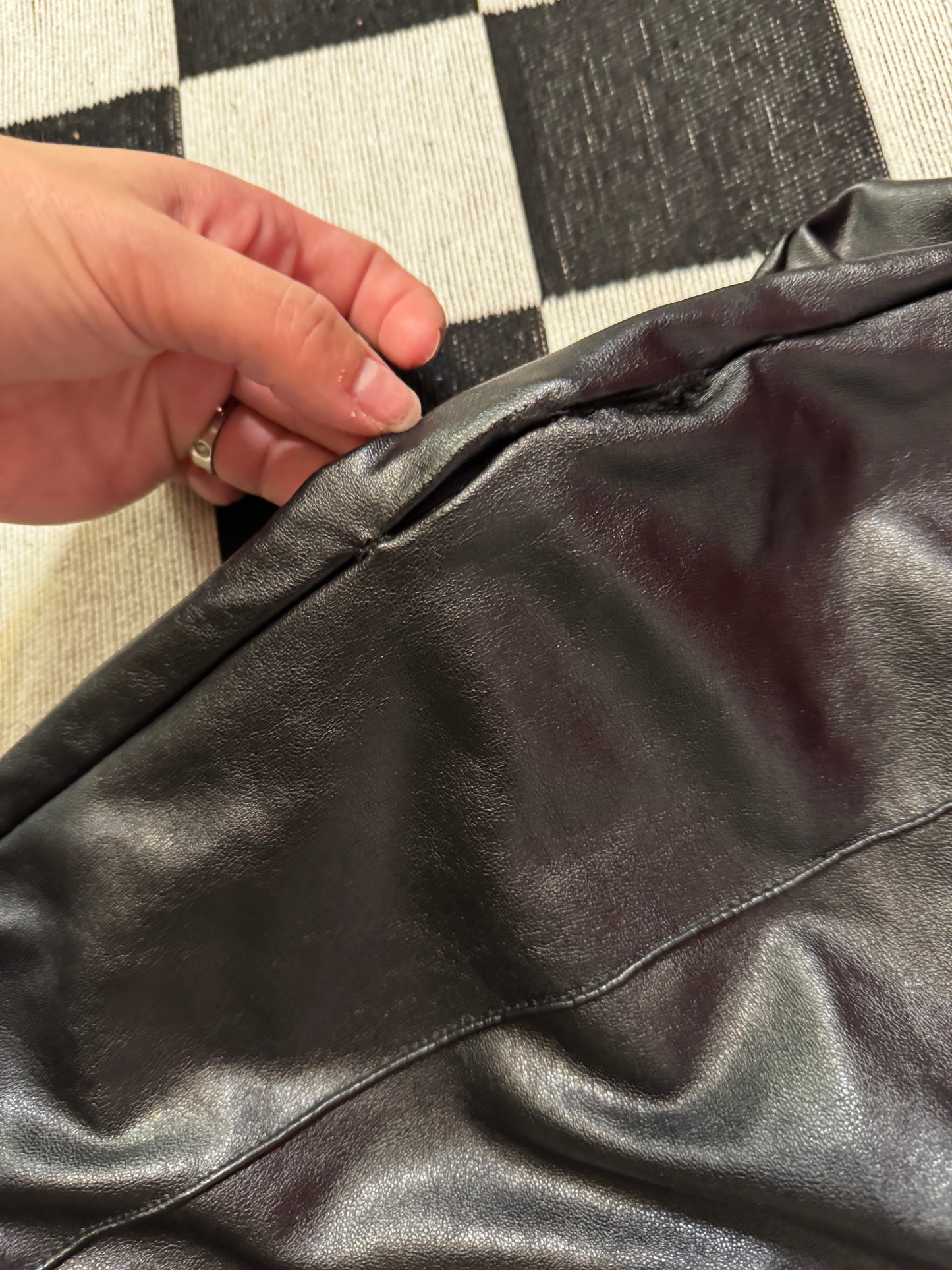 High waisted Leather pants